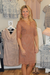 Cream Adriana Dress Spetsklänning 2/4ärm sunbrown